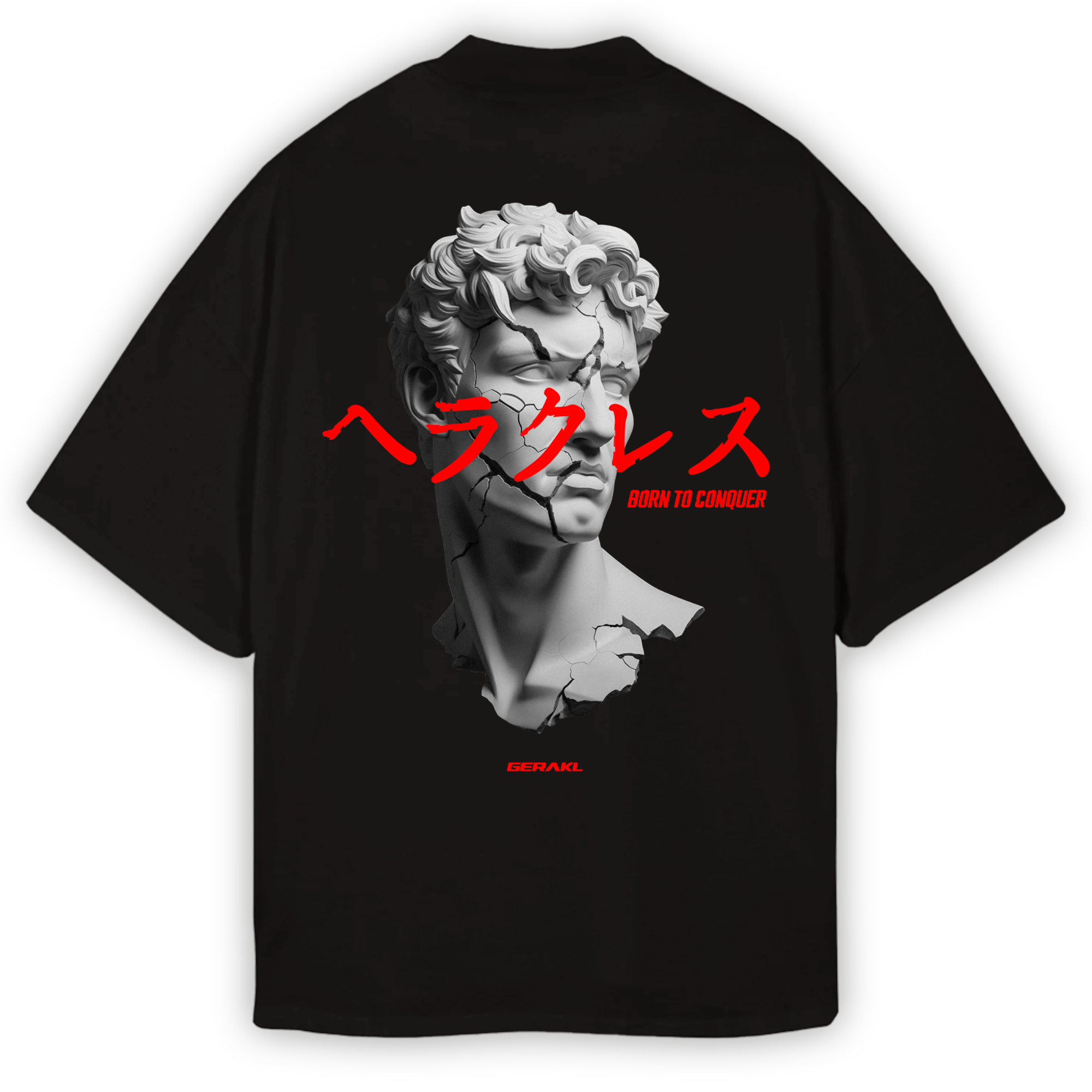 BORN TO CONQUER OVERSIZE SHIRT BLACK
