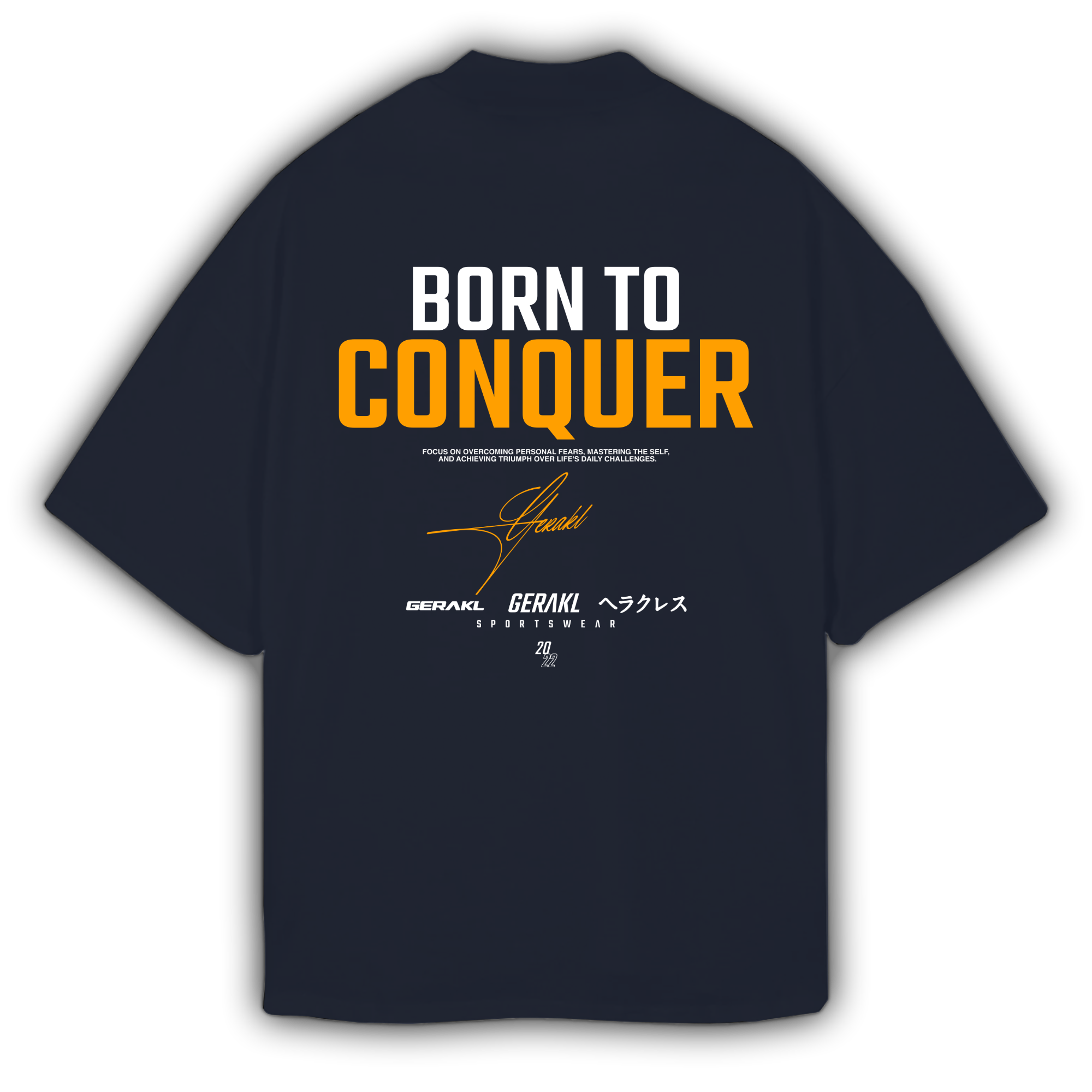 CONQUER OVERSIZE SHIRT NAVY