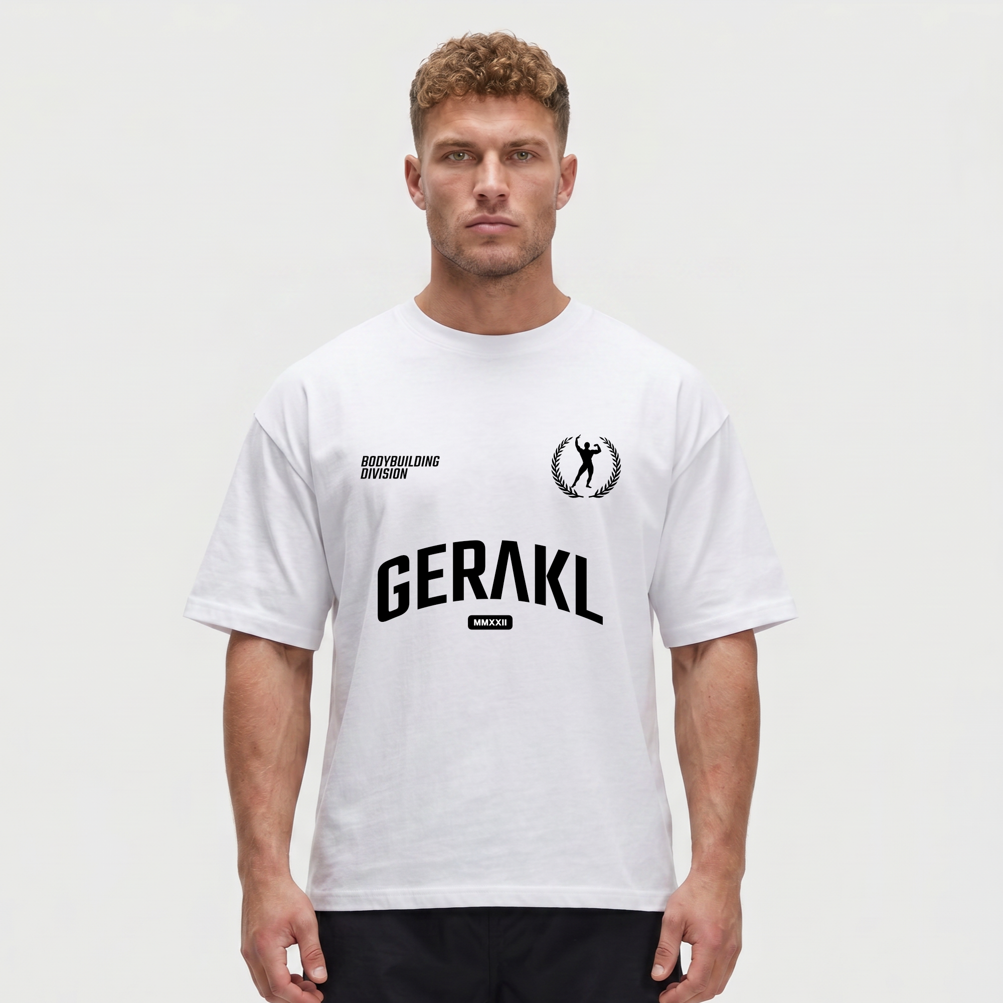 GERAKL BODYBUILDING OVERSIZE SHIRT WHITE