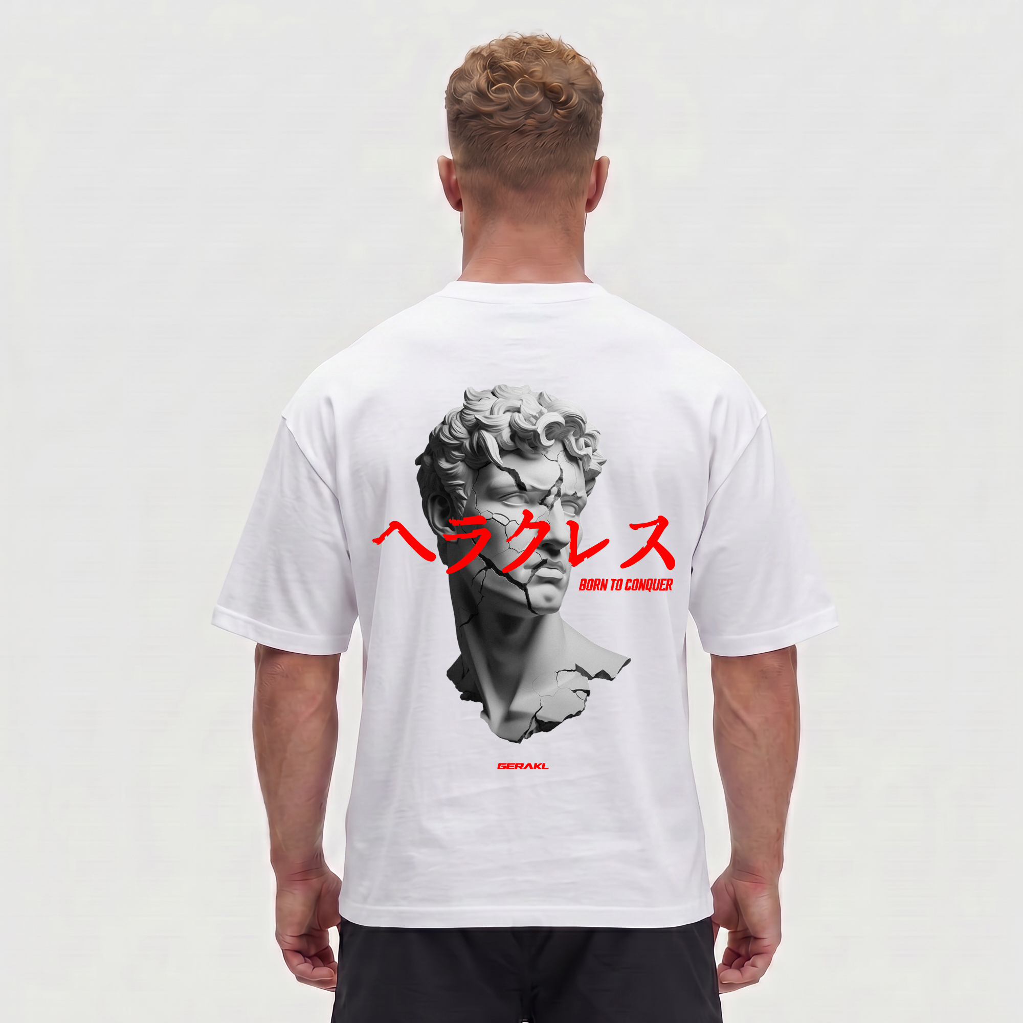 BORN TO CONQUER OVERSIZE SHIRT WHITE
