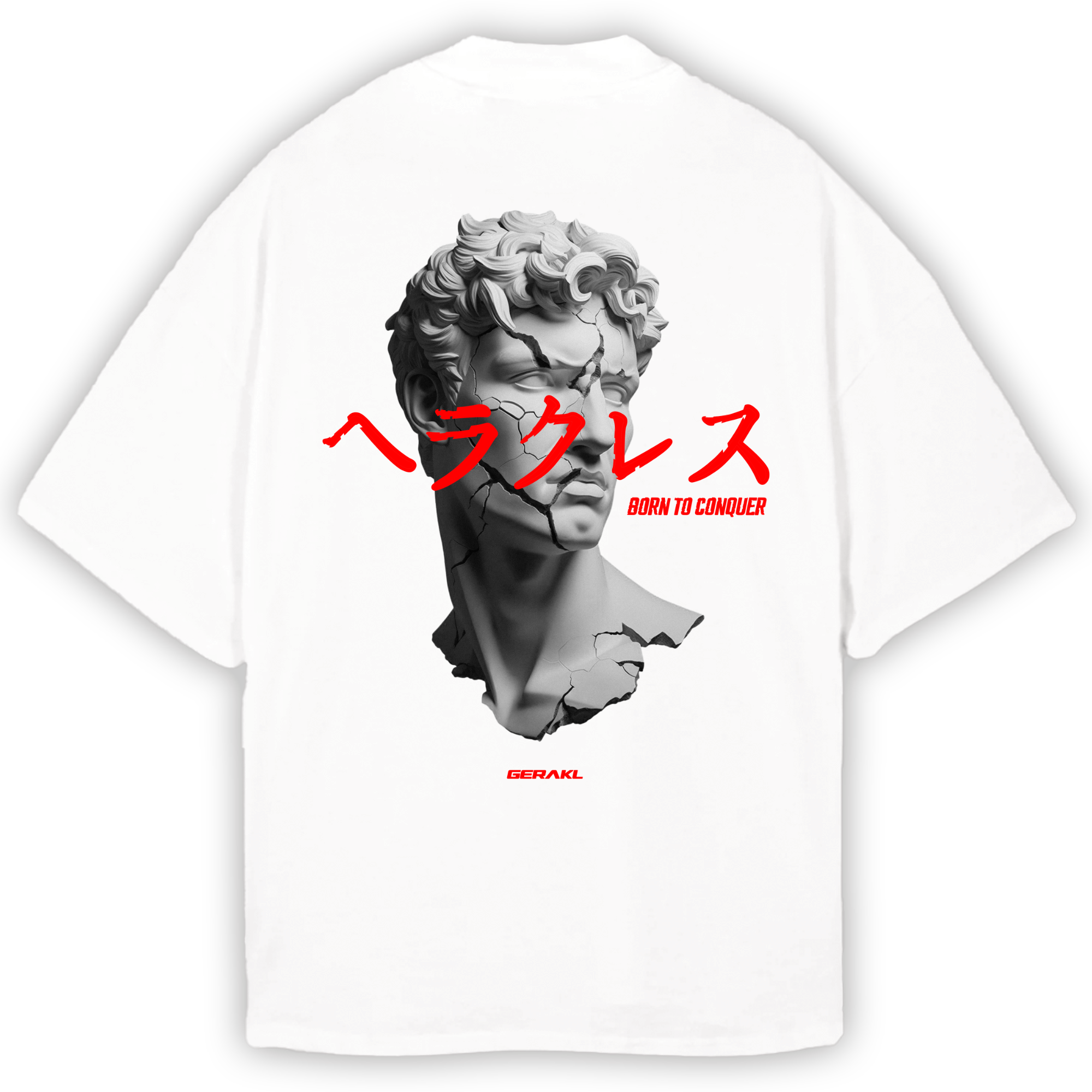 BORN TO CONQUER OVERSIZE SHIRT WHITE